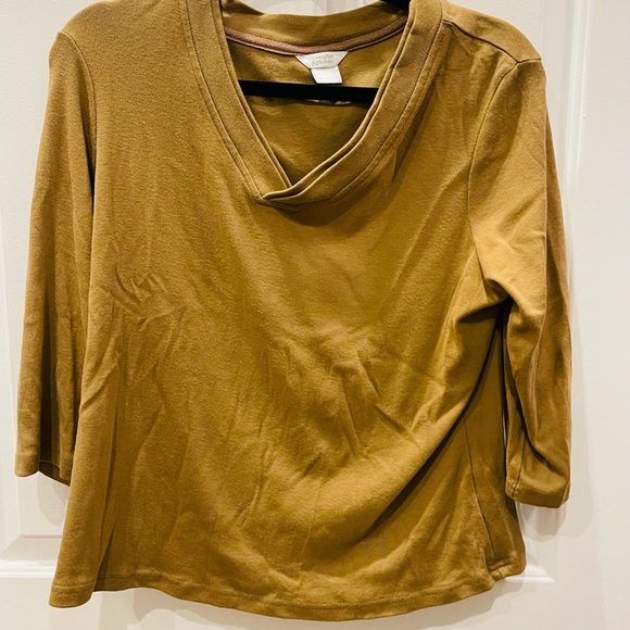 Christopher & Banks Mustard Long Sleeve Shirt (L) - Picture 2 of 4